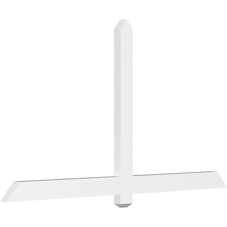 Ekena Millwork Eugene Architectural Grade PVC Gable Bracket, 72"W x 39"H x 2"D x 4"F, 13/12 Pitch GBP072X39X0204EUG00